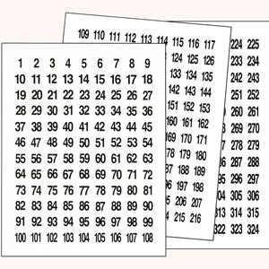NUMBERS #1-#324 STICKERS Sequential~3/4&quot;Various Colors,Circle Labels Consecutive, Matte Finish,Organize,Number Sticker,self adhesive label