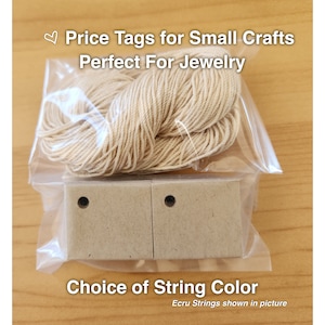 Etiquetas minúsculas, perfeitas para joias. Tamanho 3/4 "x 1", etiquetas penduradas Kraft em branco, etiquetas Kraft, etiquetas para presentes, etiqueta Kraft marrom, etiquetas de preço, etiquetas para shows de artesanato