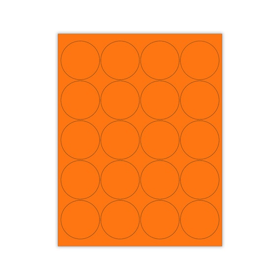 Sticker Paper, 100 Sheets, Fluorescent Orange