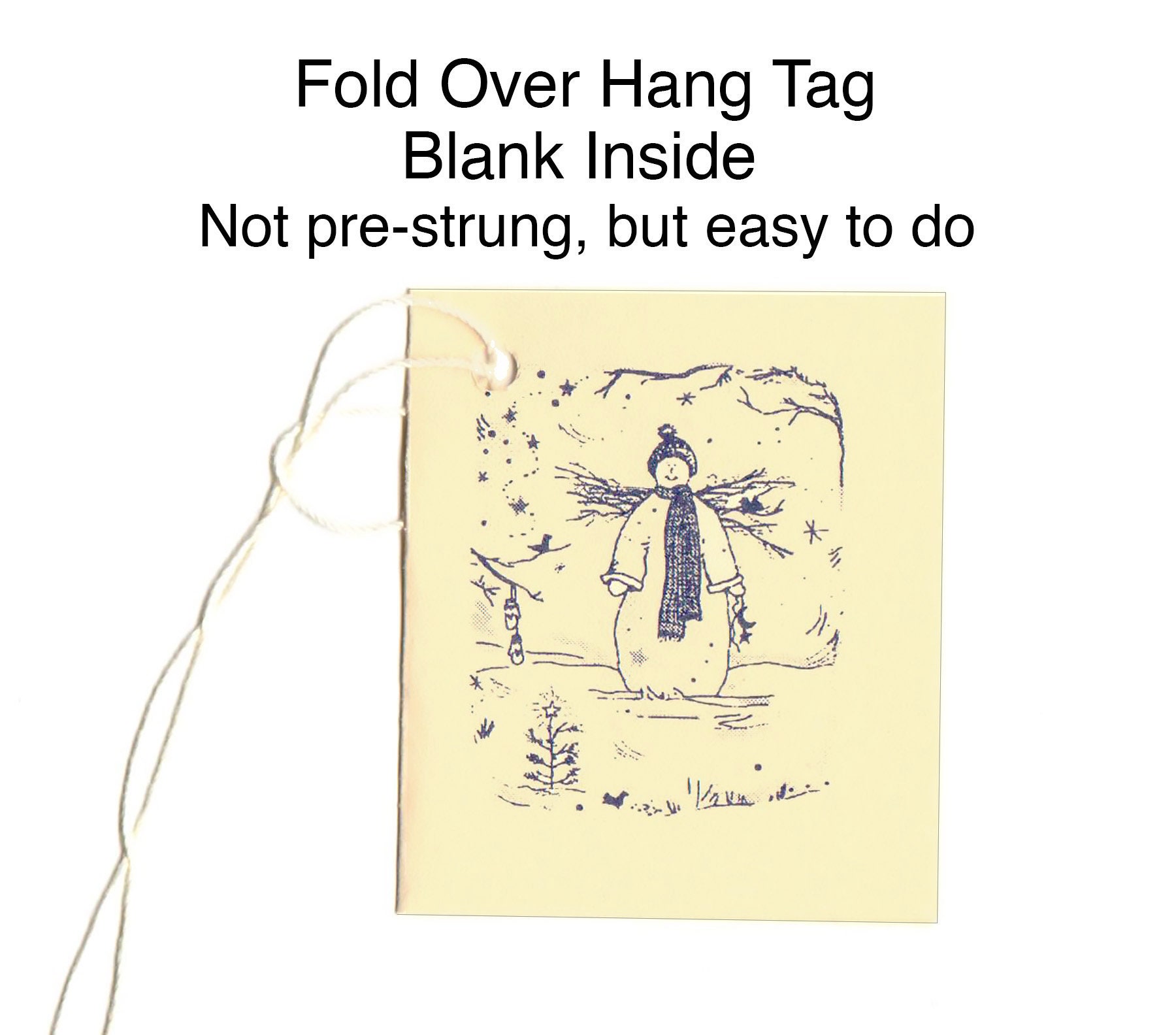 Small Blank Kraft Hang Tags, & Strings, Size 1/2 X 2-1/8. Tie Onto