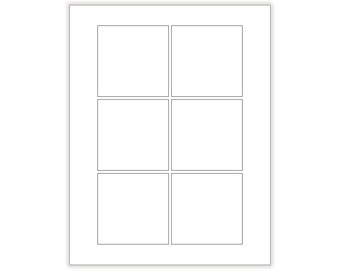 3"x 3" Blank WHITE MATTE Stickers,Square White Stickers,Stickers to Print On,Square White Labels,3x3 Stickers,Soap Stickers,Blank Stickers