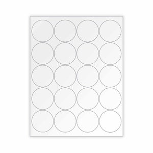 5 cm leere klare matt runde Aufkleber, nur Laser-Drucker, Blanko-Aufkleber, Preis Aufkleber, Planer Aufkleber, druckbare Aufkleber, Aufkleber