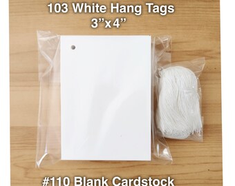 103 1"x2.5" BLANK WHITE Hang Tags & Strings,Vendor Tags,Blank Tags,Favor Tags,Craft Tags,Gift Tags,Wedding Tags,Craft Show Tags,Shop Tags