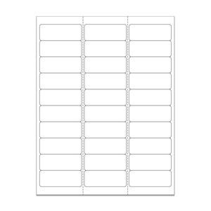 1"x2-5/8" Blank WEISSE MATTE Aufkleber für Inkjet & Laser Drucker.Größe: 8-1/2"x11"Standard Sheets.Preisschild,Adressaufkleber,BULK Aufkleber