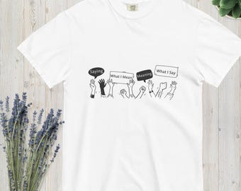 Inspirierend Zitat T-Shirt: sprich deine Meinung, ringgesponnenes Baumwoll-T-Shirt