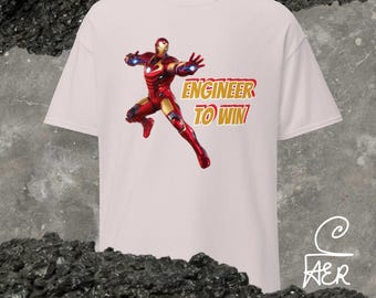 Engineer To Win, Iron Man, Marvel, T-Shirt, T-Shirt