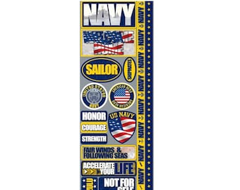 Navy Stickers Military Stickers - Cardstock - by Reminisce | Scrapbooking | Papercrafting