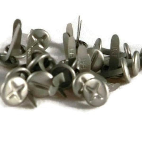 Pewter Screw Top Brads - Bulk 25pc Tools | Scrapbooking | Paper Fasteners | Men