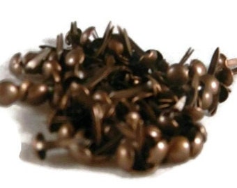 Mini tachuelas redondas de cobre antiguo, tarjetas, manualidades con papel, álbumes de recortes, sujetadores de papel, bronce, estilo tradicional, rústico