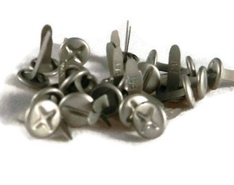 Pewter Screw Top Brads - Bulk 25pc Tools | Scrapbooking | Paper Fasteners | Men