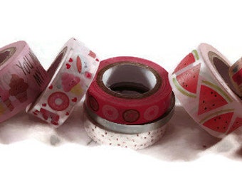 8 Spools Christmas Greenery /& Phrases Washi Tape Assortment Set