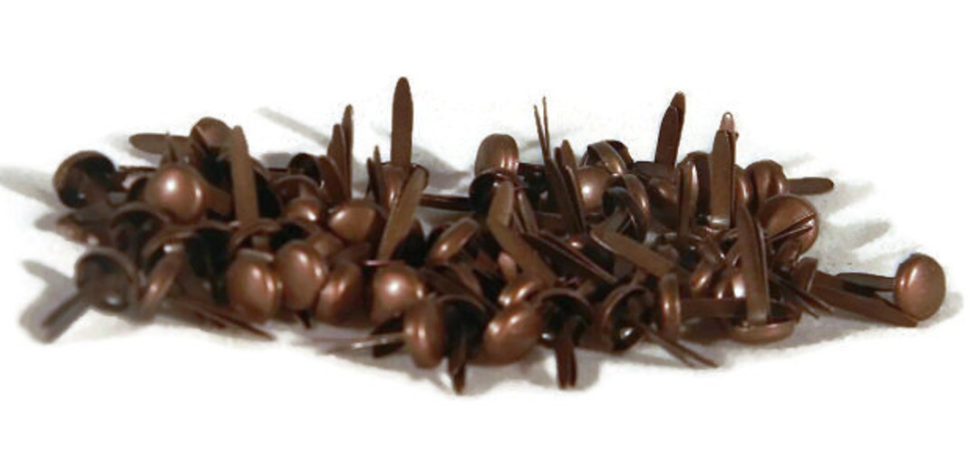 Antique Copper Mini Size Round Brads, Cards, Paper Crafts, Scrapbooking
