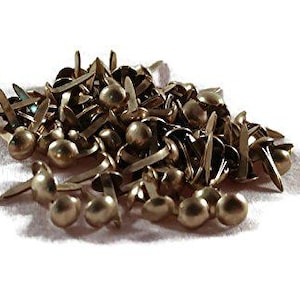 Brushed Gold Mini Round Brads Bulk 100ct