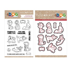 Tampons pour chiens et pour amoureux des chiens Matrices de découpe pour chien Tampons pour carterie Animaux de compagnie Ensemble de scrapbooking Races de chiens Os