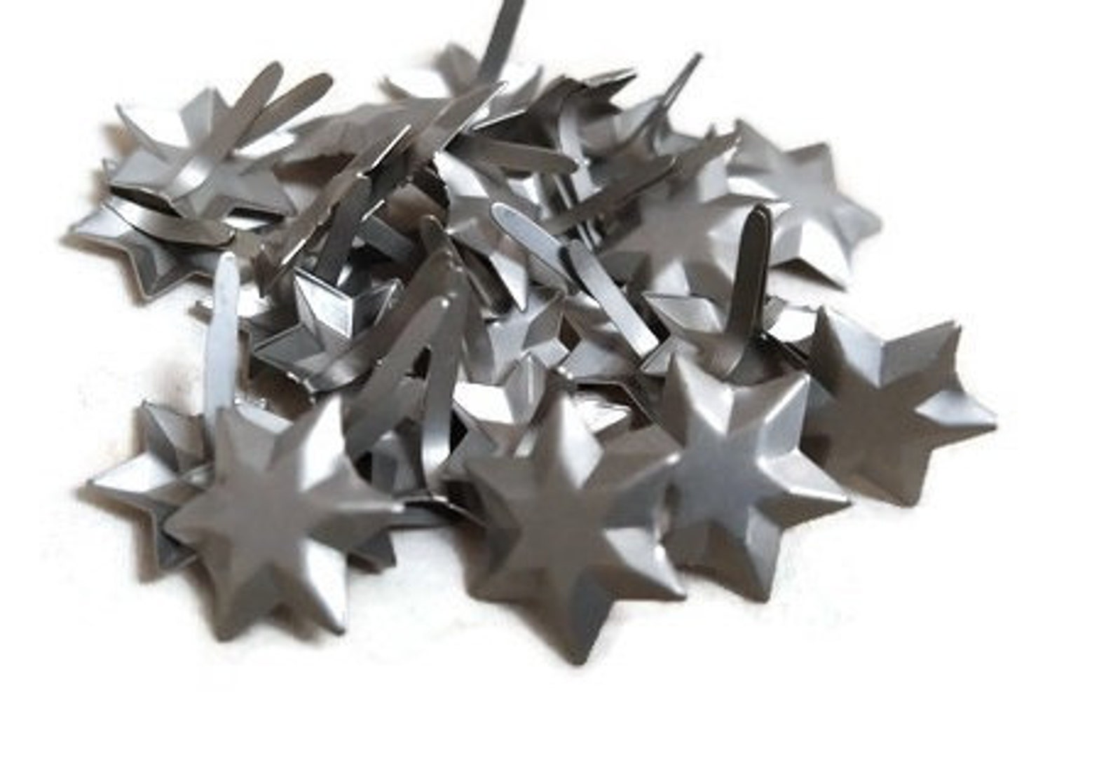 3d Star Brads Brushed Gold Stars Brushed Nickel Star Brads Etsy