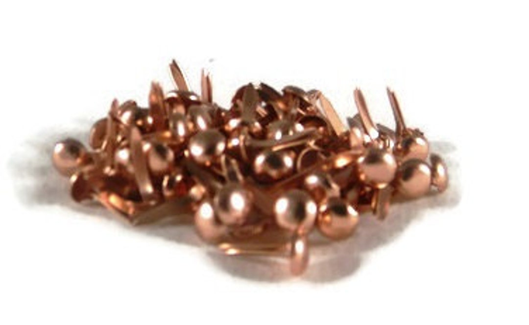 Metallic Copper Mini Size Brads Scrapbooking Paper Fasteners Etsy