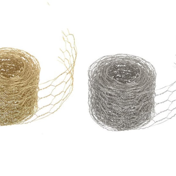 Chicken Wire Spools Gold or Silver Silver Chicken Wire Gold Chicken Wire Craft Wire Wired Ribbon