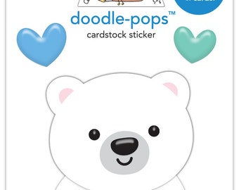 Beary Loveable Stickers Doodlebug Doodle Pop Polar Bear Stickers Doodlebug Designs Snow Much Fun Card Stickers Winter Stickers