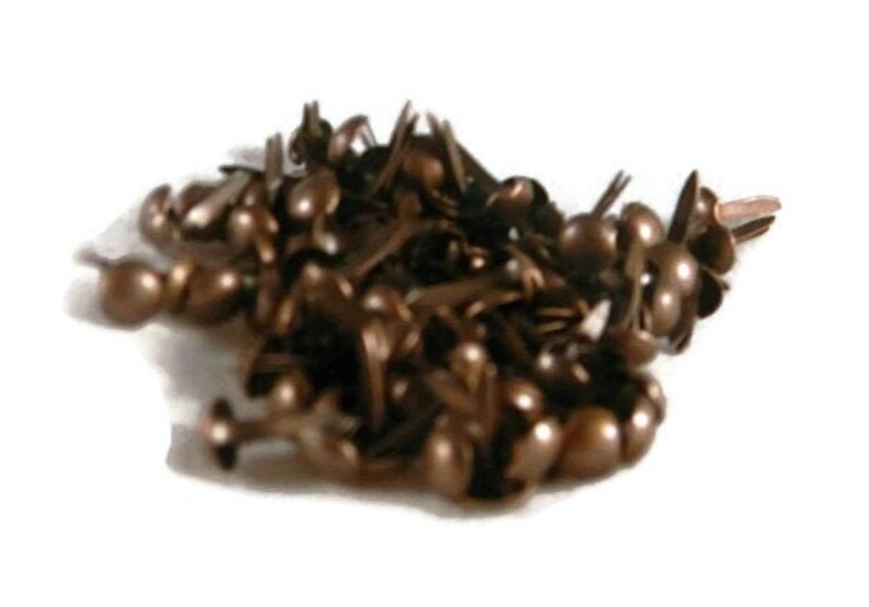 Antique Copper Mini Size Round Brads Cards Papercrafting Etsy