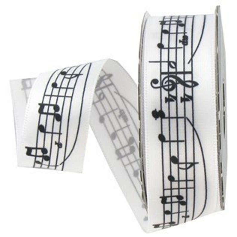 Mini Spool Ribbon Music Notes 6ft