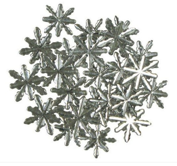 White Snowflake Brads Assortment Bulk 50ct White Snowflake Brads Assortment Bulk 50ct
