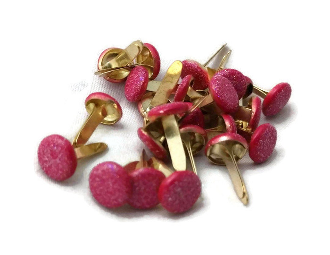 Metallic Gold Colored Mini Round Brads - Bulk 100ct