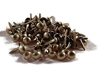 EXCEART 100Pc Mini Brads Assorted Color Round Paper Fasteners Brass Pastel Metal Brads for Scrapbooking Crafts DIY Paper Mixed