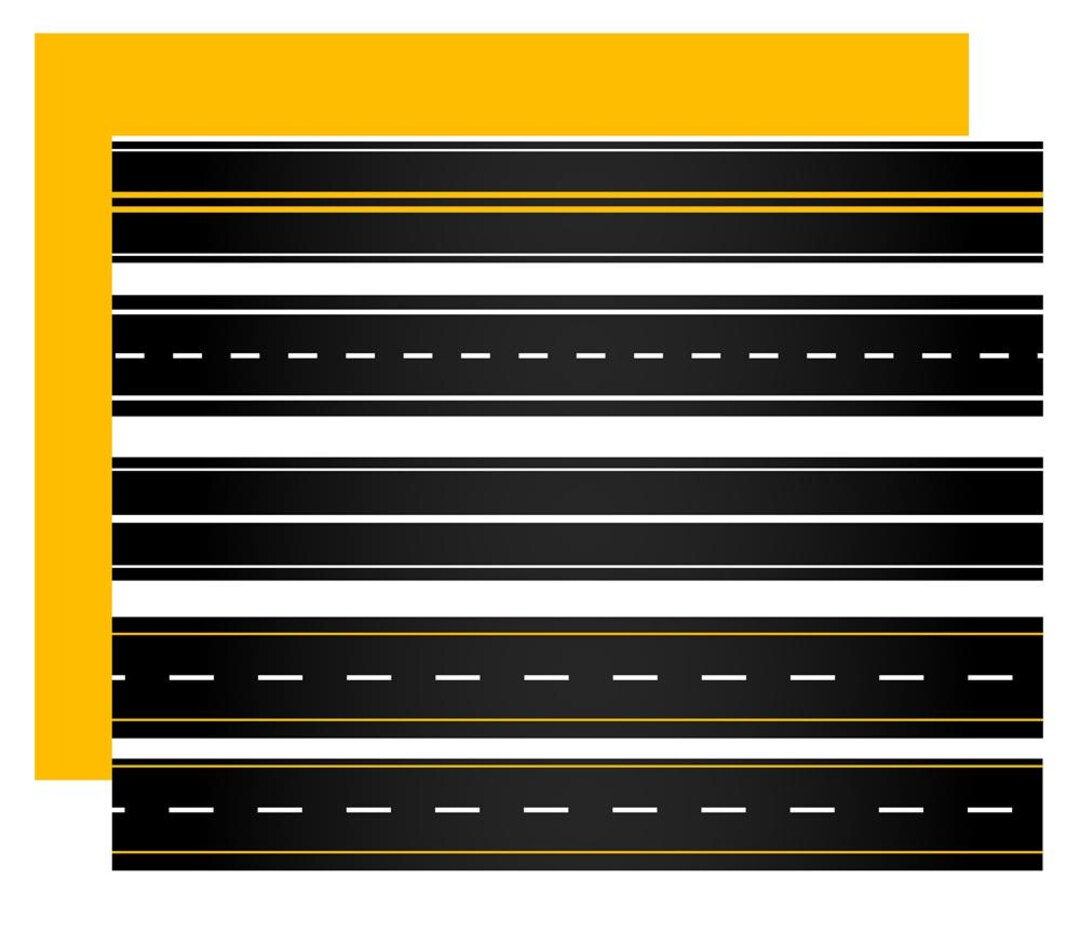 Paper Road Pattern Road Cut Aparts Scrapbook Paper 12x12 Road Trip Travel Paper Streets ...