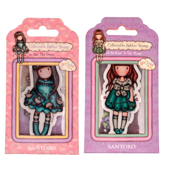 Gorjuss Girl Doll Stamps Into the Ocean Be Kind to the Planet Cling Stamp