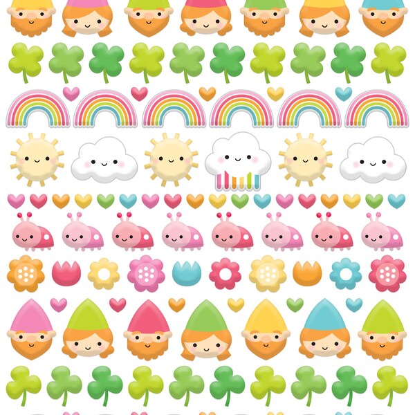 Over the Rainbow Puffy Stickers Epoxy Shamrocks Lots of Luck Doodlebug Designs St Patricks Day Stickers Card Stickers Dimensional Sticker