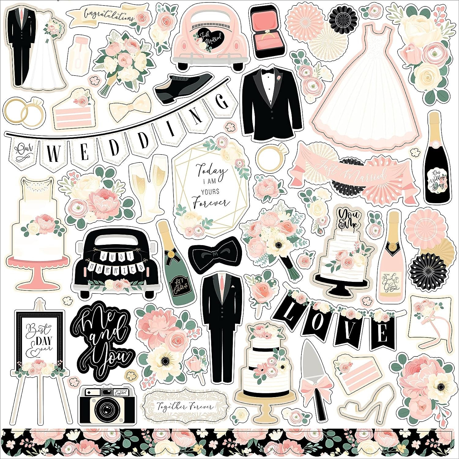 Wedding Scrapbook Stickers 