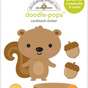 Doodlebug Doodle-Pops 3D Stickers-Nutty Buddy -DP7461