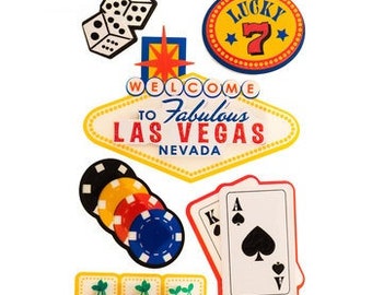Las Vegas Papers Las Vegas Stickers Las Vegas Scrapbook Las Vegas Page Kit 12x12 Papers Travel Paper