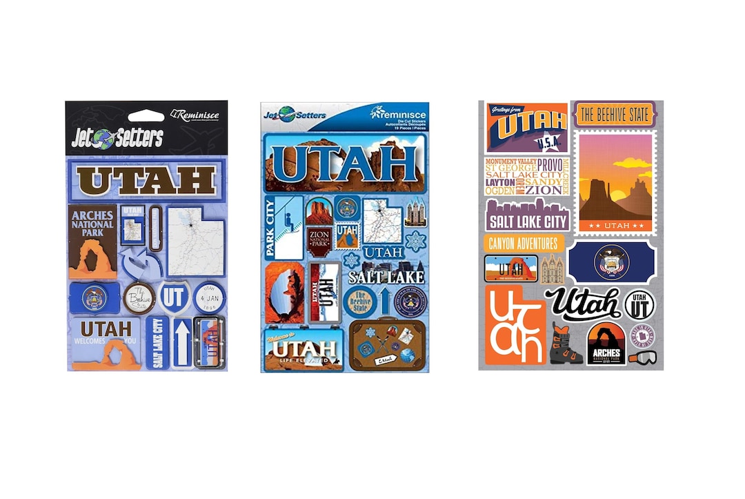 Uintah Sticker Utah Stickers State of Utah Travel Scrapbook Stickers Utah Scrapbook ...
