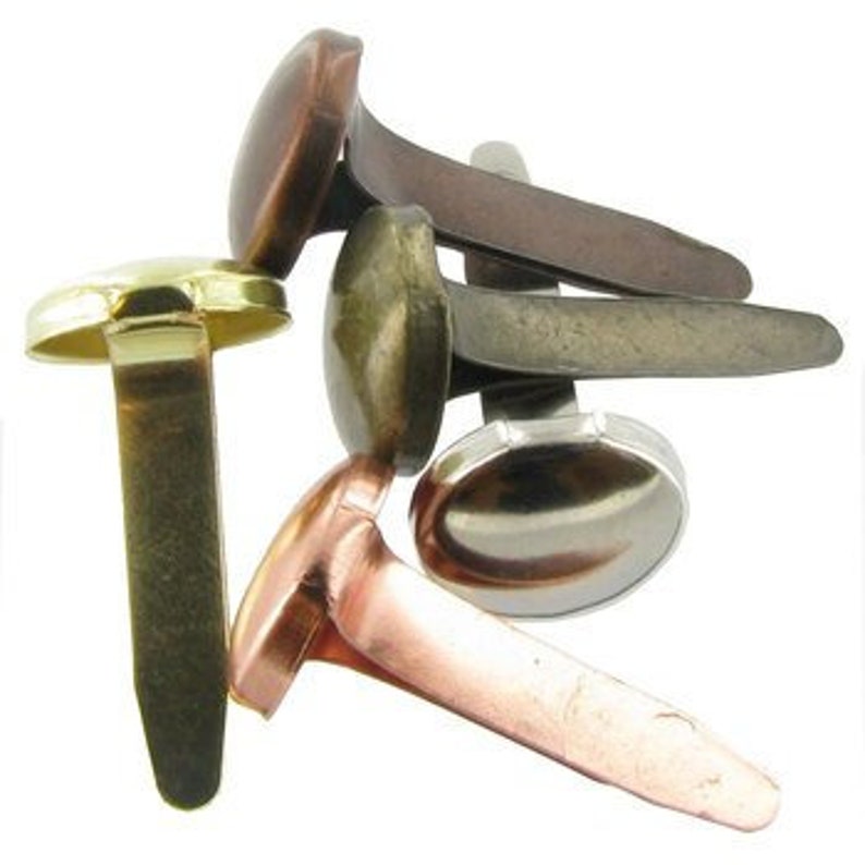 Round Metallic Brads Metallic Mini Brads Copper Gold Bronze Etsy.de