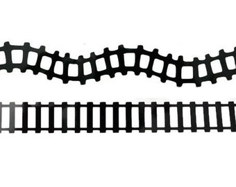 TRAIN TRACK Stickers Borders Railroad | Scrapbooking | Paper Piecing | Party Decorations