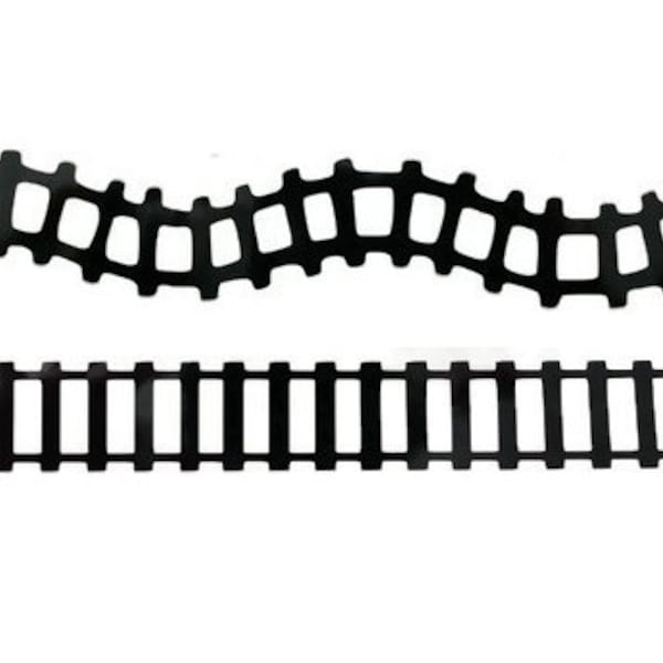 TRAIN TRACK Stickers Borders Railroad | Scrapbooking | Paper Piecing | Party Decorations