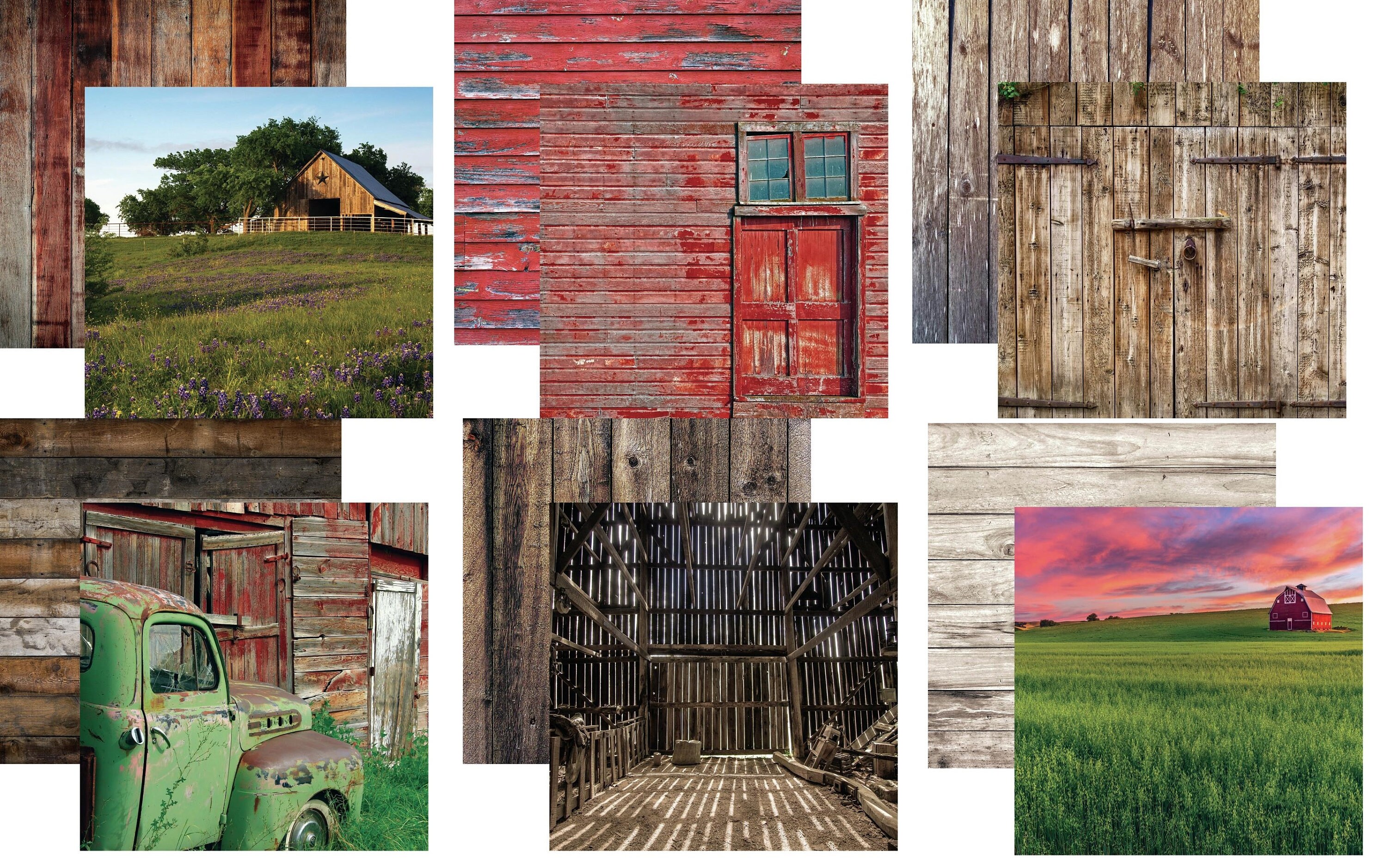 Barnwood 12x12 Scrapbook Paper Barn Paper Wood Paper Farm Etsy