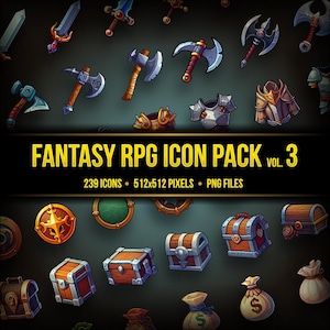 239 ファンタジー RPG ゲーム アイコン パック vol. 3 | 512px | PNG ファイル