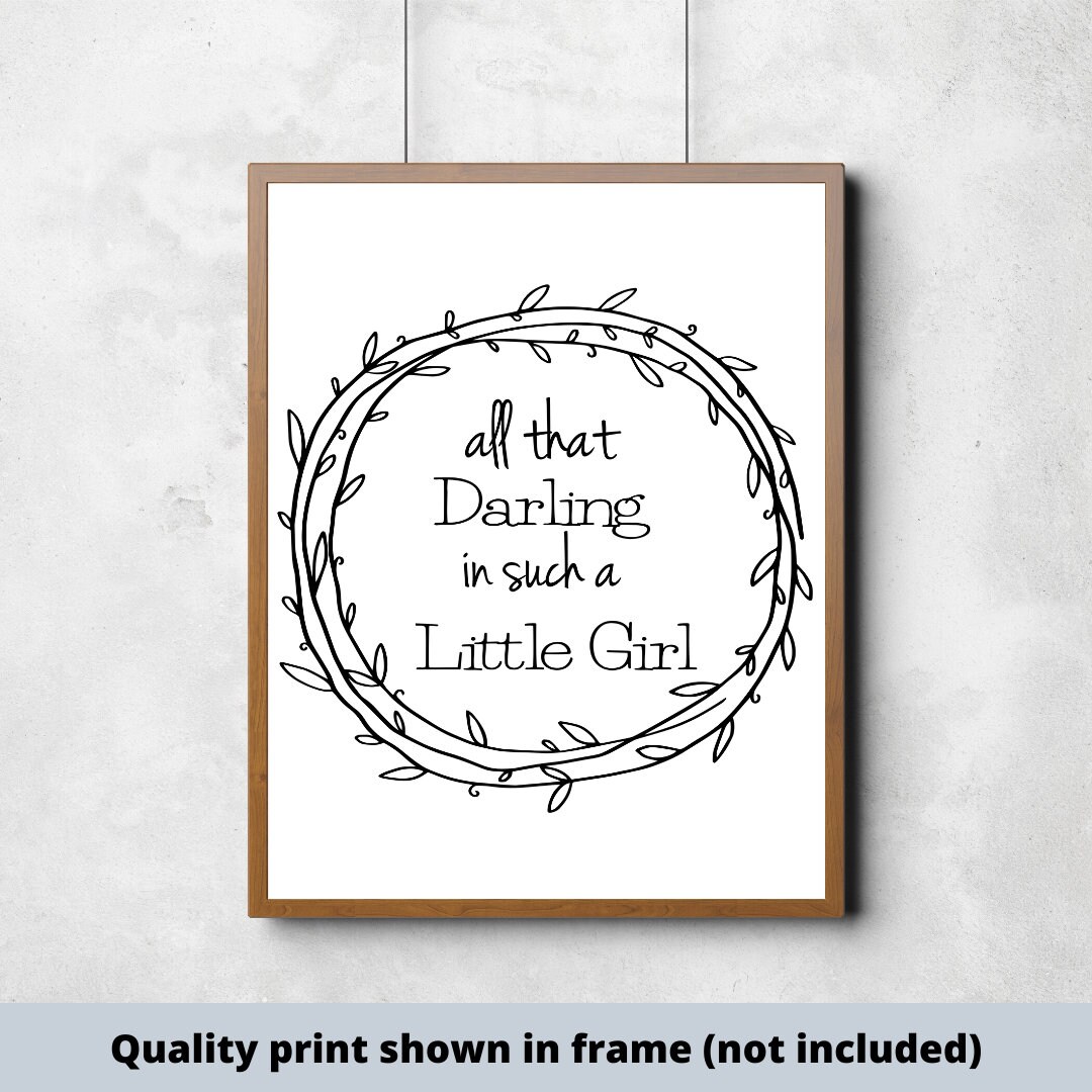 Girls Room Sign All That Darling Baby Girl Nursery Sign Etsy