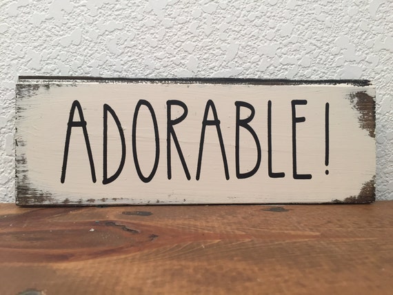 Adorable Sign Inspired By Rae Dunn Wood Sign Farmhouse Etsy