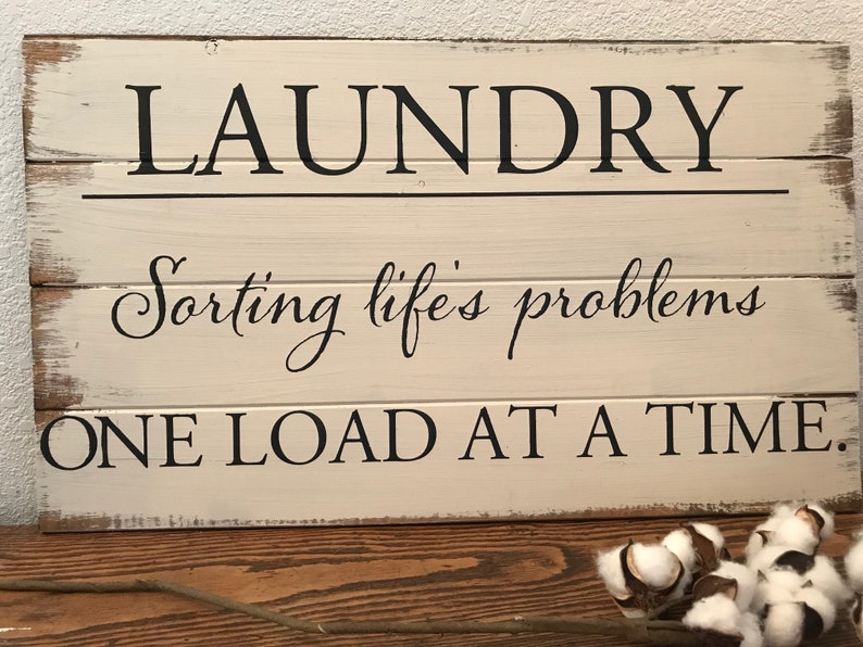 Laundry Sign Sorting Life's Problems One Load at a Time | Etsy