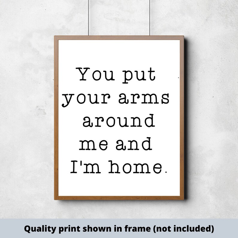 You Put Your Arms Around Me and I'm Home Handpainted Etsy