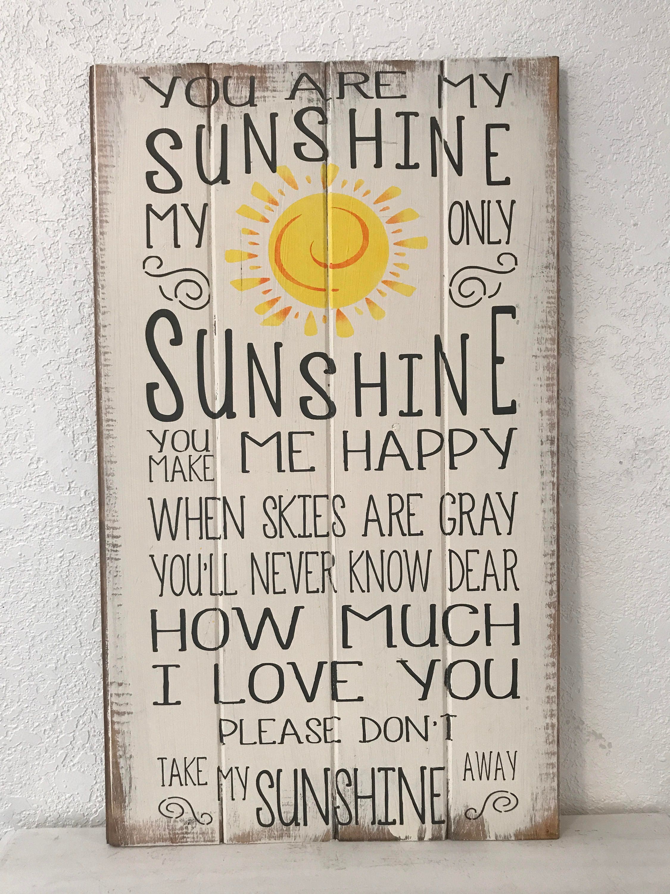 You Are My Sunshine Sign Nursery Sign New Baby Sign Boy Etsy