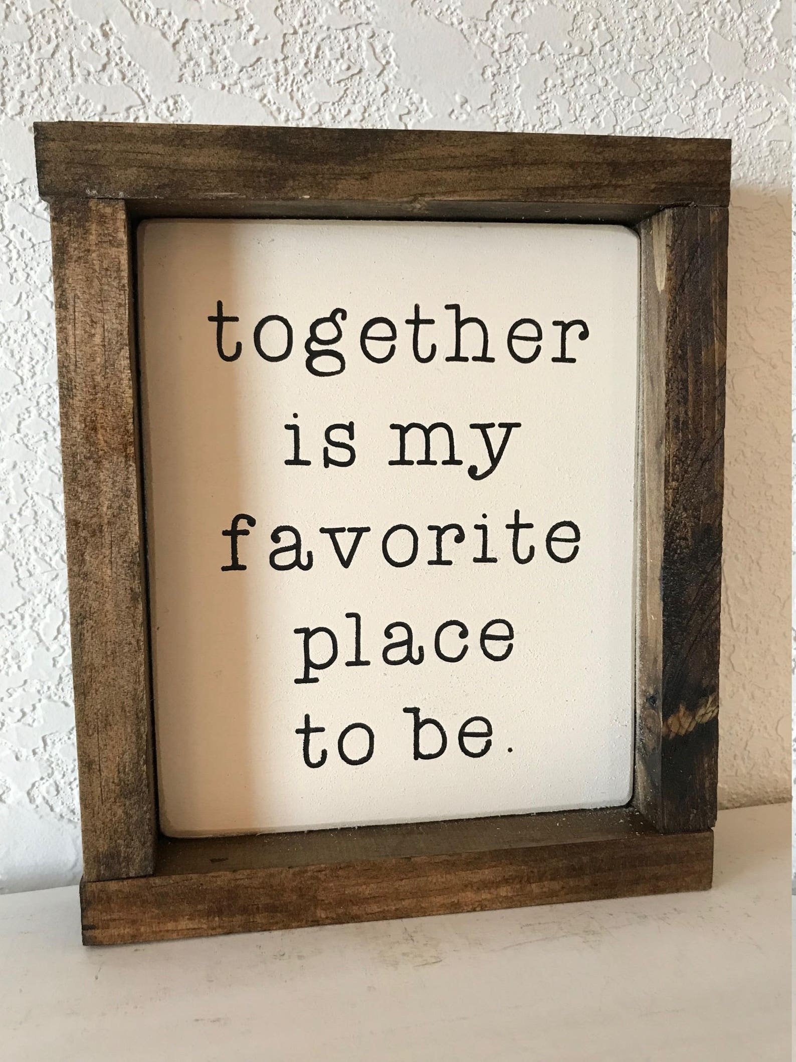 Together is my favorite place to be handpainted wood sign Etsy