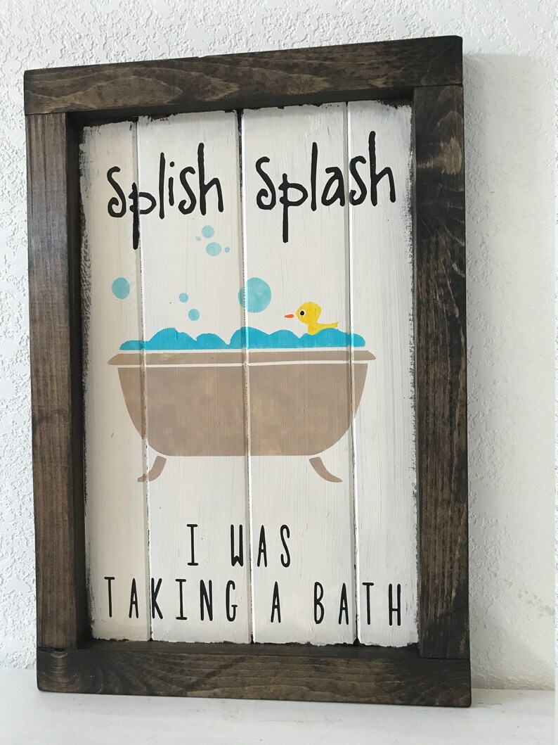 Splish Splash I was taking a bath 14h x 16w handpainted Etsy