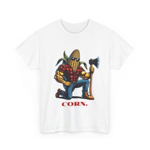 Corn Lumberjack Graphic Unisex Heavy Cotton Tee