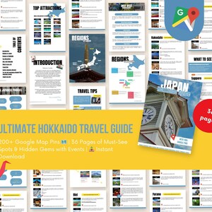 Guia de viagem de Hokkaido com mais de 200 pins do Google Maps | Itinerário do Japão e joias locais