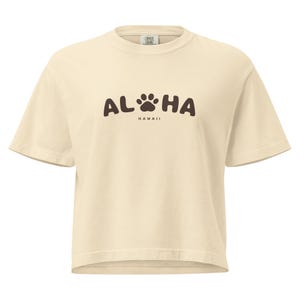Aloha Pups Paw Women’s Premium Graphic Boxy Tee
