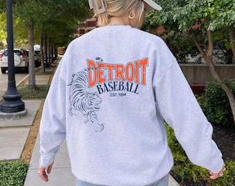 Sudadera retro de béisbol de Detroit: ropa vintage para el día del partido